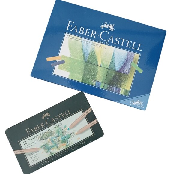 Faber Castell Lot Set 72 Mini Soft Pastel Sticks and Set 12 Pitt Pastel Pencils - Picture 1 of 14